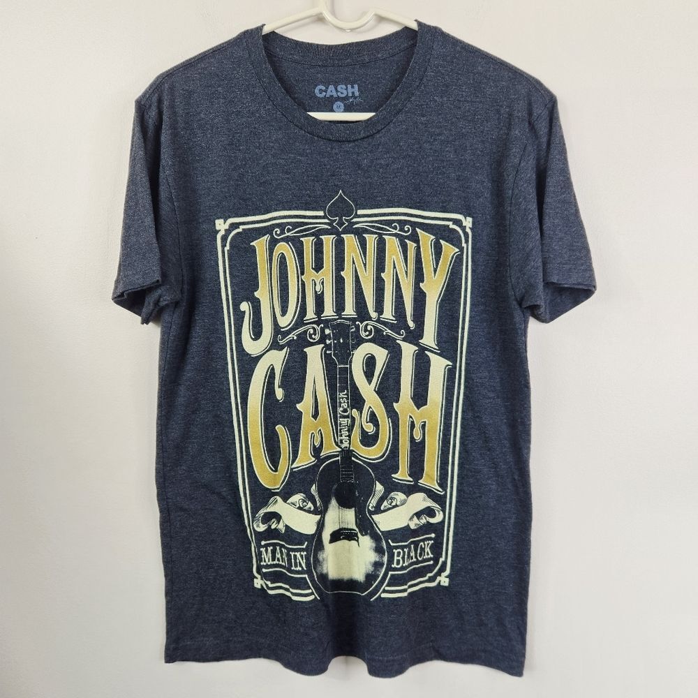 Johnny Cash Man In Black Frontside Short Sleeve Graphic Tee Medium